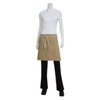 Thumbnail image #1 for Chef Works Austin ALWCD026-NAT-0 Bistro Apron, 19"L x 28"W, Half-Length, Natural 100% Cotton Denim, 3 Pockets
