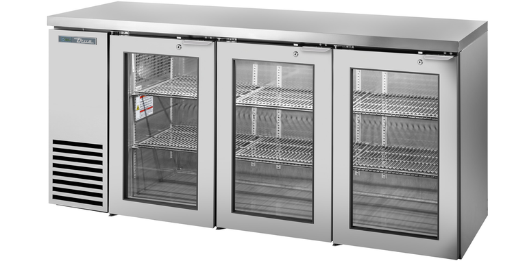 Product image #5 for True 72-Inch Three-Door Glass Swing Door Back Bar Cooler, 24-Inch Deep, Stainless Top and Exterior