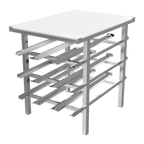 Thumbnail image #1 for Winholt Equipment CR-54PT Mobile Can Storage Rack, Aluminum Frame, Plastic Top, Holds 54 #10 or 72 #5 Cans