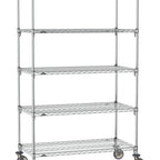 Thumbnail image #1 for Metro Super Erecta SA-1860C-80-M5 Super Adjustable Mobile Wire Shelving Unit, 60"W x 18"D x 80"H, 600 lb. capacity per shelf, 1200 lb. capacity per