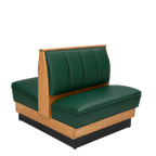Thumbnail image #1 for ATSMFG ATS AT&S-ADD-LXW36-6CH GR7 Alex Wood Deuce Booth, single, 30" long x 36" high, 6-channel back, wood trim, removable sinuous spring