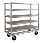 Thumbnail image #1 for Eagle Group QM2966-4-SR/D 4-Tier Queen Mary Banquet Cart with Stainless Steel Shelves, 65-1/2"W x 29"D x 66"H