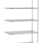 Thumbnail image #1 for Metro Super Erecta SE-1842C-86-A5 Chrome Wire Add-On Shelving Unit, 5 Shelves, 42"W x 18"D x 86"H