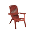 Thumbnail image #1 for Grosfillex Westport US444748 Stackable Mineral Polymer Composite Adirondack Chair, Barn Red Case of 14