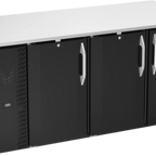 Thumbnail image #1 for Victory Refrigeration VBB72HC-PT-B 72-Inch Pass-Thru Back Bar Refrigerator, 6 Solid Self-Closing Doors, Stainless Steel Top, Black Exterior