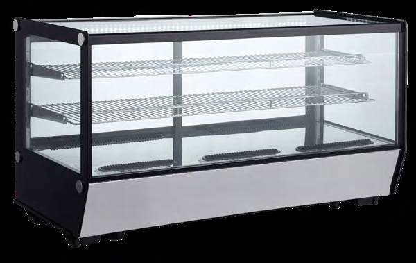 Product image #6 for Omcan 48-Inch Full-Service Square Glass Refrigerated Showcase, 7.13 Cu. Ft., Floor Model