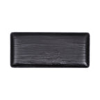 Thumbnail image #1 for G.E.T. Denali - EGS B20378-B Rectangular Black Melamine Plate, 11 3/8" x 5 1/8" x 7/8"H Case of 6