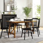 Thumbnail image #2 for Flash Furniture KER-T-851-BRN-60-GG Commercial Dining Table, 60-Inch Rectangular, Seats 6, Solid Wood, Light Cappuccino Finish