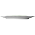 Thumbnail image #2 for Steelite International Folio, Porcelain 62585FP817 Porcelain Oval Platter, 13 x 10.5 x 1 in, Triple Line Green 1 Dozen