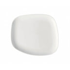 Thumbnail image #1 for G.E.T. Corona, Elegance PA1101929424 . . Asymmetric Porcelain Plate, 8 x 7 in, Rolled Edge, Bright White Dozen Case of 2 Dozen