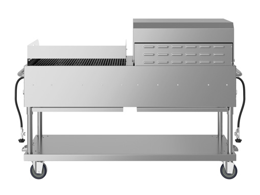 Product image #7 for KoolMore 72-Inch 10-Burner Commercial Outdoor Propane Gas Grill with 36-Inch Roll Dome Cover and 36-Inch Griddle