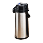 Thumbnail image #1 for Curtis ThermoPro TLXA2201G000 Airpot Beverage Dispenser, 2.2 L (74 oz), Stainless Steel, Glass Liner, Lever Top Case of 6