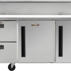 Thumbnail image #1 for Traulsen Dealer's Choice CLPT-7230-DW-DRR CLPT Series Compact Prep Table Refrigerator, (2) fully removable drawers (left section), (2) solid doors