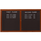 Thumbnail image #1 for AARCO Products OADCO3660RL Enclosed Letter Directory Board, 60"W x 36"H, Aluminum Frame, 2 Swing Doors, Indoor/Outdoor