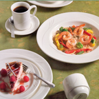 Thumbnail image #2 for Libbey Endurance END-15 Porcelain Double-Well Saucer, 5-1/2" Round