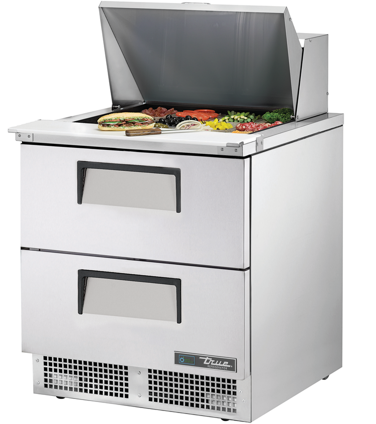 Product image #5 for True 32-Inch One-Section Sandwich/Salad Prep Table with 2 Drawers and Rear-Mounted R290 Refrigeration