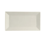 Thumbnail image #1 for CAC China RE RE-RT41 Rectangular Stoneware Platter, 14-1/4"L x 6-3/4"W x 1-1/2"H, Square Pattern 1 Dozen