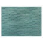 Thumbnail image #1 for Risch GA-7002 Rectangular Woven Vinyl Placemat, 16 x 12 in, Aqua Case of 2 Dozen