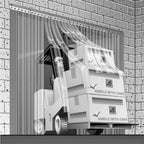 Thumbnail image #1 for Curtron Products SD-12-67-UM-LC-OSDR-96X120 Clear PVC Strip Curtain, 12" W x .120" Thick, 67% Overlap, for 120" W x 96" H Opening