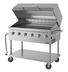 Thumbnail image #8 for 48-Inch 6-Burner Mobile Commercial Outdoor Propane Gas Grill with Roll Dome Cover