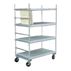 Thumbnail image #1 for SPG International Kelmax 4H1491 3-Tier Aluminum Tray Drying Rack, Adjustable 1-Inch Guide Spacing, 6-Inch Swivel Stem Casters