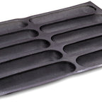 Thumbnail image #1 for JB Prince Demarle M457 B 10-Loaf Black Silicone Mesh Mold, 12 x 2-3/4 x 1-1/4 in Each