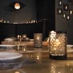 Thumbnail image #2 for Sterno 80290 Round Clear Resin Candle Lamp, 4" H x 2-1/2" Dia., for Liquid Wax or Flameless Candles