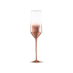 Thumbnail image #1 for Kadra Kitchenware Vikko Decor VD-007-C 8 oz Rose Gold Ombre Hand-Blown Champagne Flute Glass Case of 24