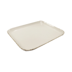 Thumbnail image #1 for G.E.T. GET CS-1412-UM Rectangular Melamine Platter, 14-Inch, Cream, Irregular Case of 6