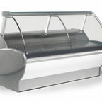 Thumbnail image #1 for GTI Designs Prestige PRC-150 Refrigerated Deli Display Case, 59 in, Curved Glass, Self-Contained, Full Service, White