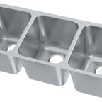 Thumbnail image #4 for Vollrath 12123-1 Three-Compartment Weld-In/Undermount Stainless Steel Sink, 14 x 12 x 12 Inches, 18 Gauge