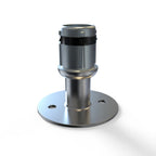 Thumbnail image #1 for NBR Equipment FT-RSFH Adjustable Stainless Steel Flange Foot with Holes and Plate for 1-5/8" OD Round Tubing, 2,000 lb Capacity
