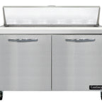 Thumbnail image #2 for Continental Refrigerator SW48N12 Two-Section Sandwich Prep Table, 48" Wide, 2 Doors, 12-Pan Capacity, Stainless Steel