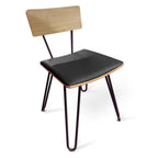 Thumbnail image #1 for JustChair Manufacturing CITYStyle™ Urban M90518-PS-GR2 Side Chair, Wood Veneer Back, Upholstered Seat, Solid Steel Frame