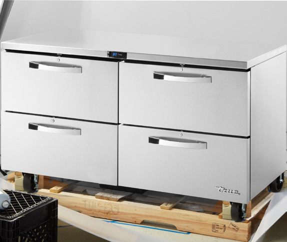Product image #5 for True SPEC Series 60-Inch 2-Section Four-Drawer Undercounter Refrigerator with Stainless Steel Top