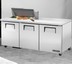 Thumbnail image #5 for 72-Inch Three-Section Stainless Steel Sandwich/Salad Prep Table with 8-Pan Rail