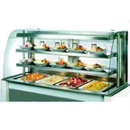 Thumbnail image #1 for Piper Products/Servolift Eastern Omnitop OTH-1 Drop-In Hot Food Display Case, 34-1/4"W, Self-Service, Curved Glass, 3 Heated Stainless Steel Shelves