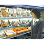 Thumbnail image #1 for Curtron Products Caser® C-72 Reach-Through Display Cooler Curtain, 48" W x 72" H, 6" W x .020" Thick Clear PVC Strips