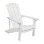 Thumbnail image #1 for Flash Furniture JJ-C14501-WH-GG Adirondack Chair, White Weather-Resistant Polystyrene Frame, 350 lb. Weight Capacity