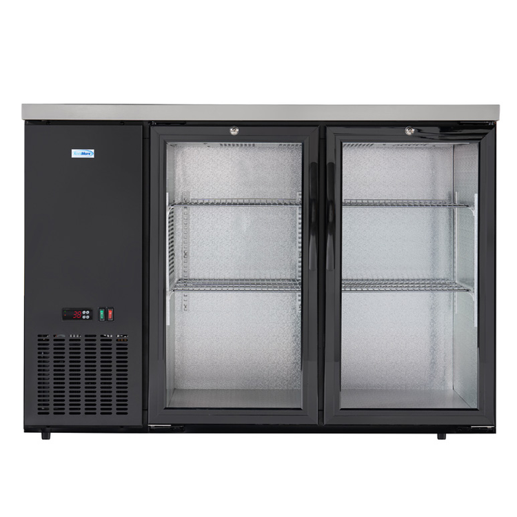 Product image #6 for KoolMore 48-Inch Two-Section Back Bar Refrigerator with 2 Glass Swing Doors, 7.4 Cu. Ft., Black
