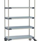 Thumbnail image #1 for Metro MetroMax i MX-1842GF-80-M5 Mobile Polymer Shelving Unit, Starter, 5 Shelves, 18"D x 42"W x 80"H