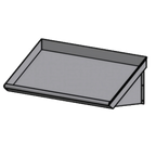 Thumbnail image #1 for Pacific Stainless Products SSR-84 Wall-Mounted Solid Stainless Steel Slant Rack, 84"W x 24"D, 30° Angle