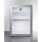 Thumbnail image #1 for Summit Commercial MB27GLSS Compact Glass-Door Minibar Refrigerator, 1.2 cu. ft., 16 in. Wide, Reversible Door