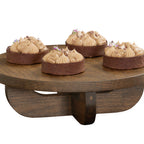 Thumbnail image #1 for Cal-Mil Melrose 27006-4-136 Round Wood Buffet Riser, 12" x 12" x 4"H, Chocolate Brown