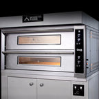 Thumbnail image #3 for AMPTO Moretti Forni ID-D 72.72 2-Deck Electric Pizza Oven with Digital Controls, Refractory Stone Decks, Stainless Steel Exterior
