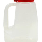 Thumbnail image #1 for TableCraft Products Option PP64R 64 oz Red Plastic Syrup Dispenser with Graduated Markings Case of 6