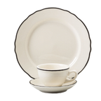 Thumbnail image #2 for Steelite International Homer, Styleline Black HL540847 Round China Plate, 5-1/2", Black, Scalloped Edge Case of 3 Dozen