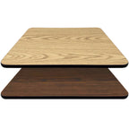 Thumbnail image #1 for Oak Street OW3042 Reversible Rectangular Table Top, 30 x 42 in, 1 in Thick, Melamine, Brown Rubber T-Mold Edge