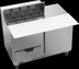 Thumbnail image #6 for Beverage-Air 48-Inch Two-Section Sandwich Prep Table Refrigerated Counter with 1 Door, 2 Drawers, and 8-Pan Top