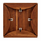 Thumbnail image #1 for JustChair TTSWRE12-42/60-RWAL Square Table Top, 42 x 42 in, 1.25 in Solid Beech, Rustic Walnut Finish, Opens to 60 in Radius